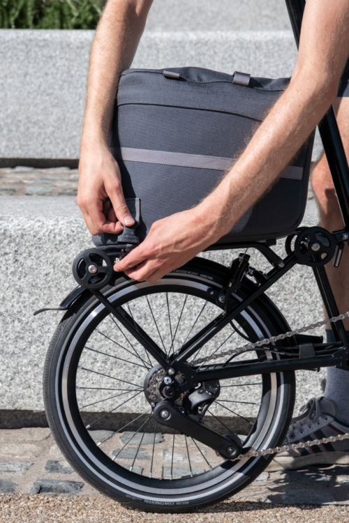 Mi Bicio Borough Roller Rack Bag Dark Grey Brompton