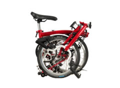 Brompton: C Line Utility House Red – Mid – Wide Saddle – Bicicleta Plegable
